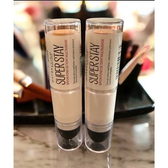 2 x MAYBELLINE Super Stay Multi-Use Foundation Stick 102 FAIR PORCELAIN - Picture 1 of 2